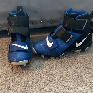 Nike Black and Blue Sports Cleats